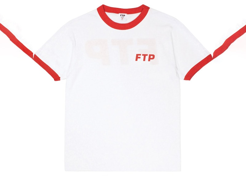 FTP Logo Ringer Tee Red Men's - SS21 - US