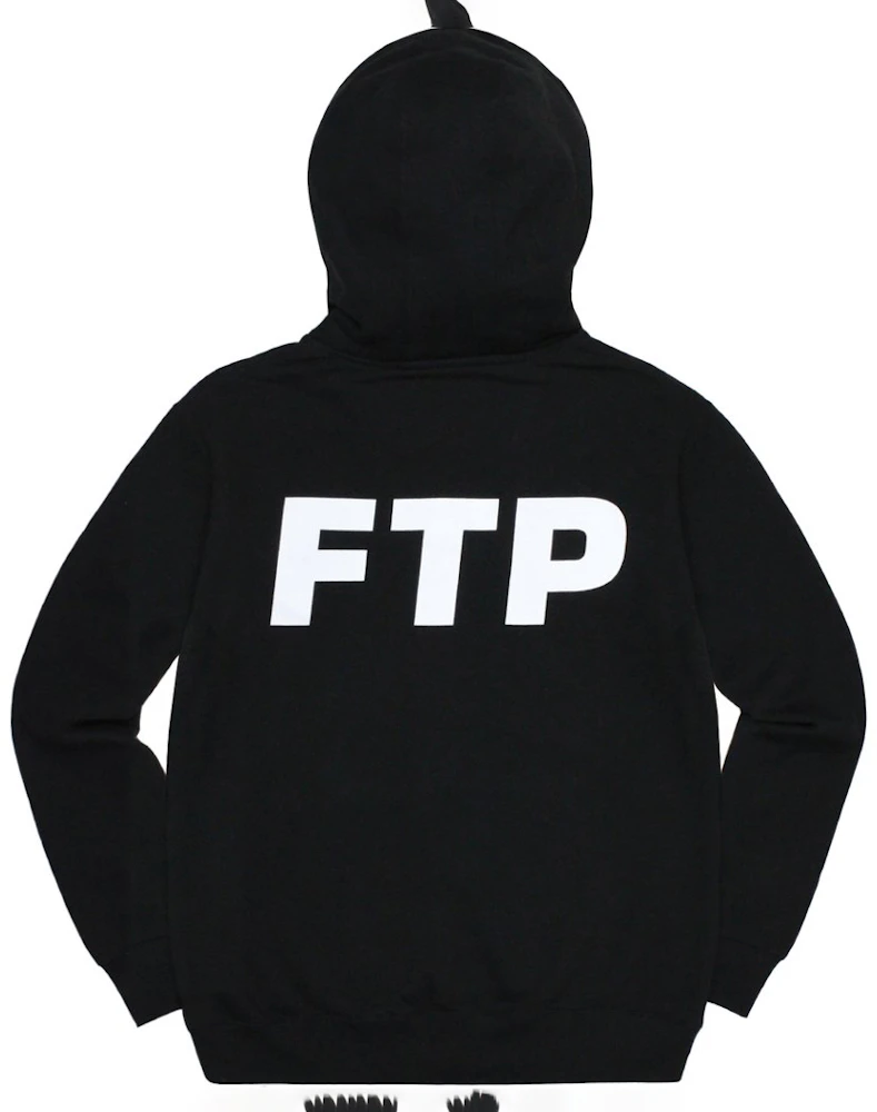 FTP Logo Zip Up Hoodie Black Men's - SS21 - US