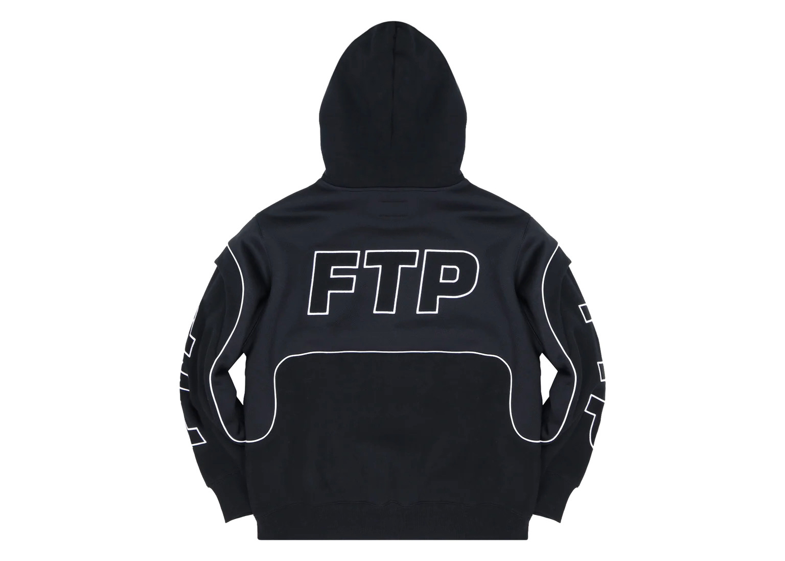 FTP Mesh Piping Logo Pullover Black Men's - FW23 - US