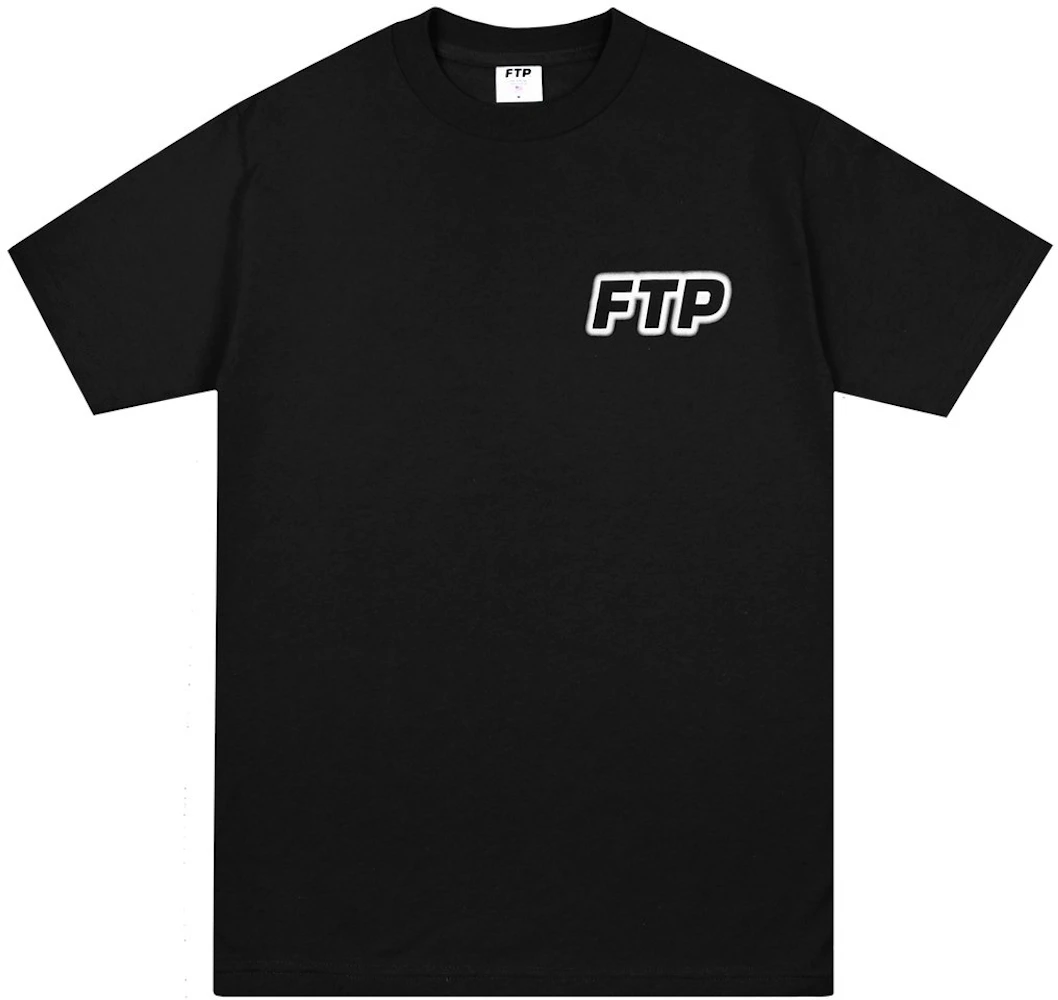 FTP Outer Glow Logo Tee Black Men's - FW20 - US