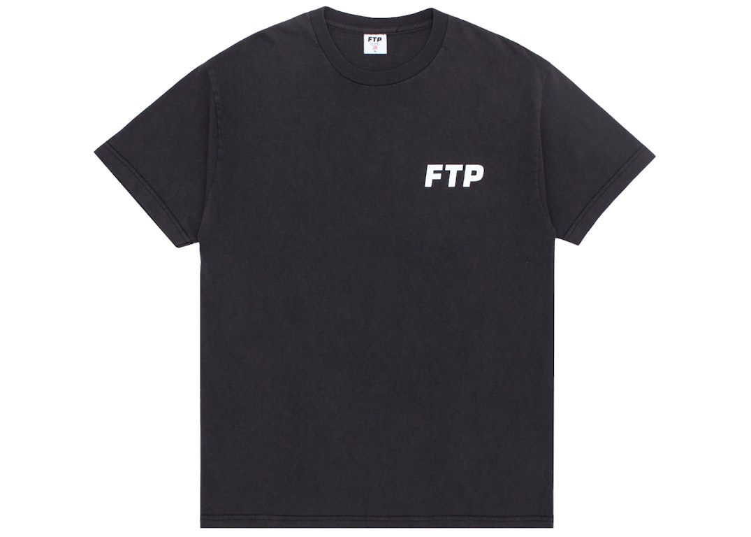 Pre-owned Ftp Overdyed Logo Tee Black