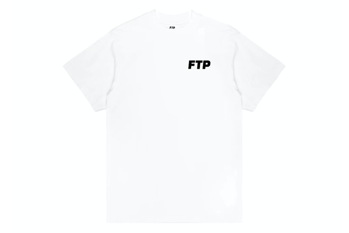 Pre-owned Ftp Puff Print Logo Tee White