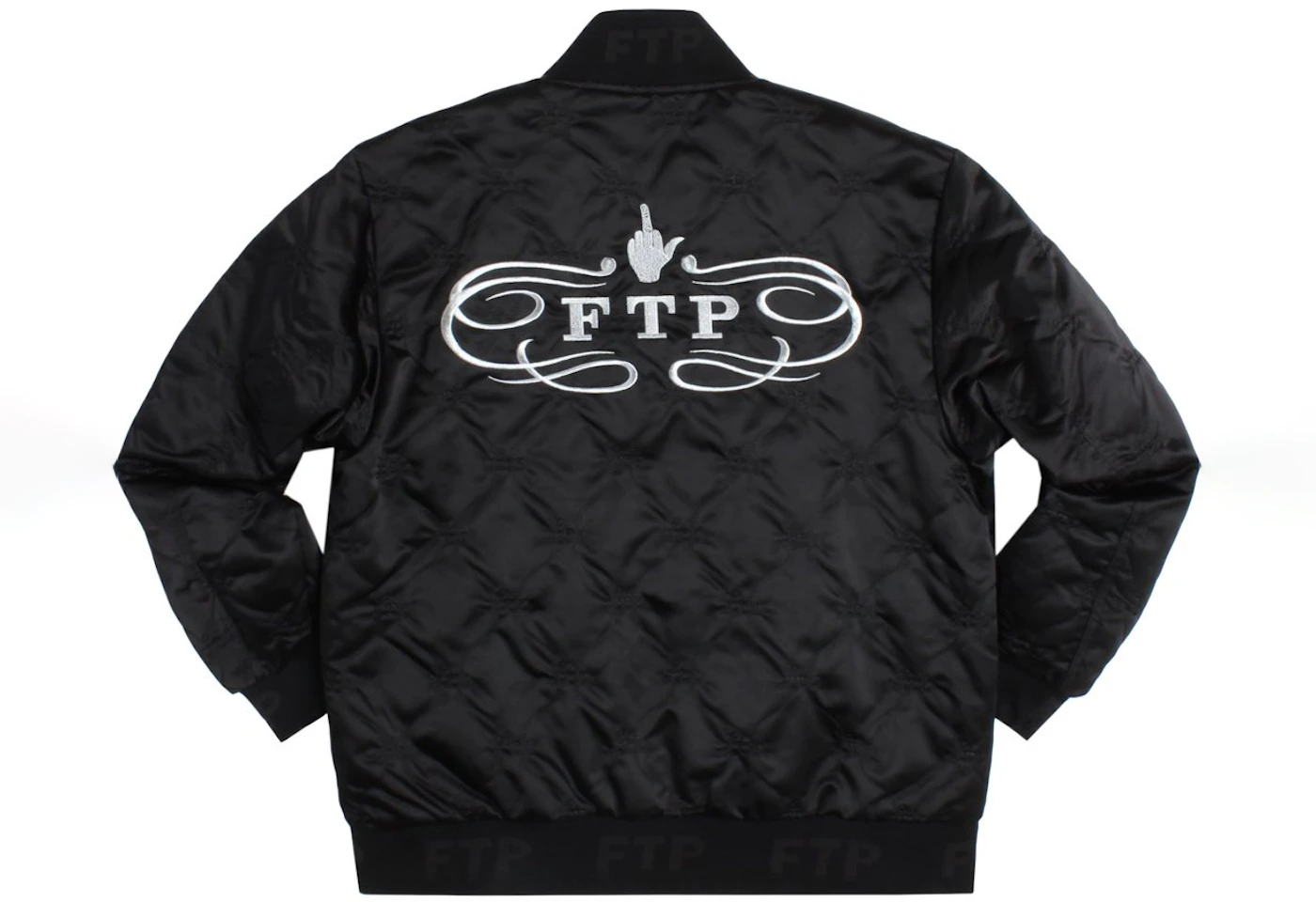 FTP Quilted Satin Bomber Jacket Gold Men's - FW21 - US