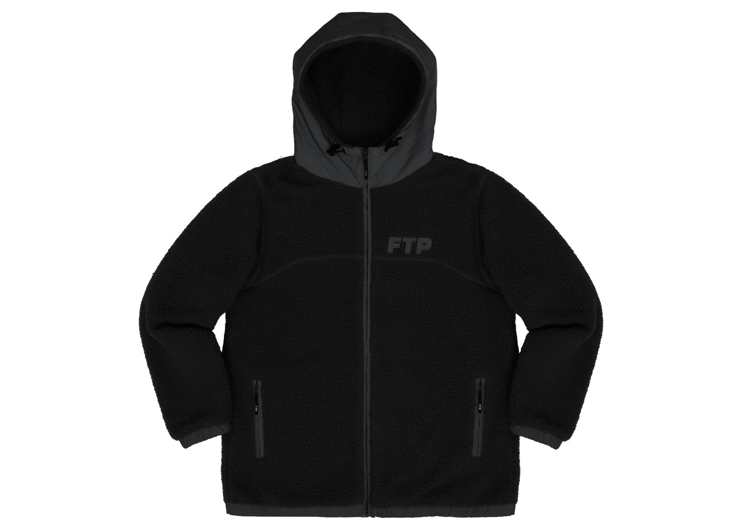 FTP Reflective Polar Fleece Jacket Black Men's - SS23 - US