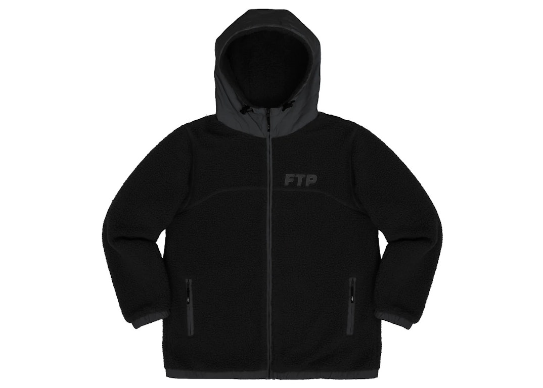 Pre-owned Ftp Reflective Polar Fleece Jacket Black