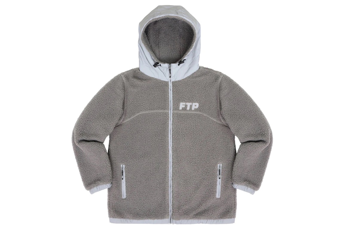 Pre-owned Ftp Reflective Polar Fleece Jacket Gray