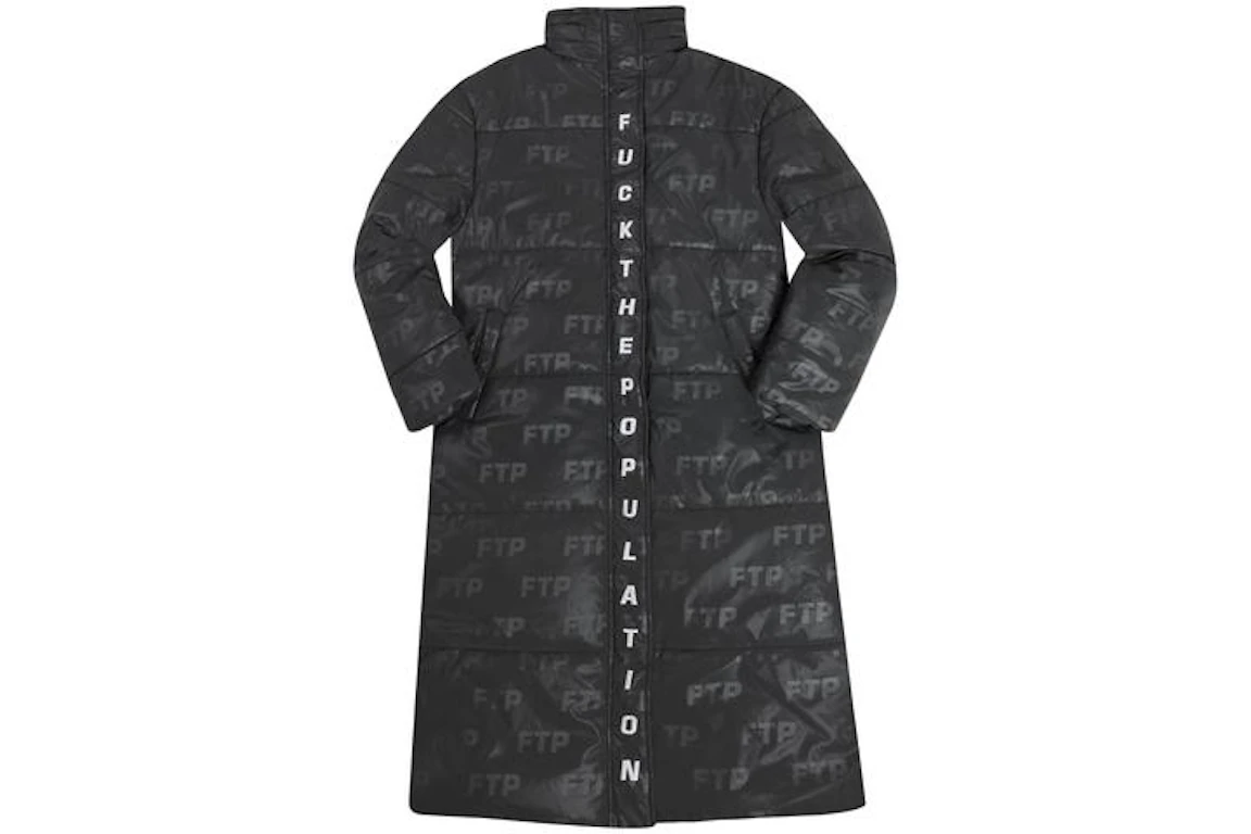 FTP Reflective Trench Coat Black