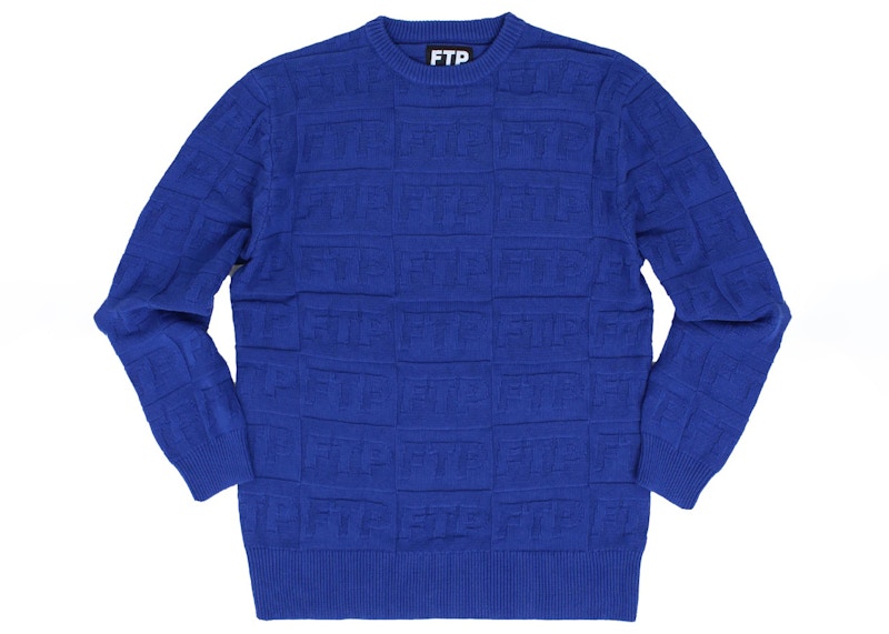 FTP Repeat Logo Knit Sweater Royal Men's - SS22 - US