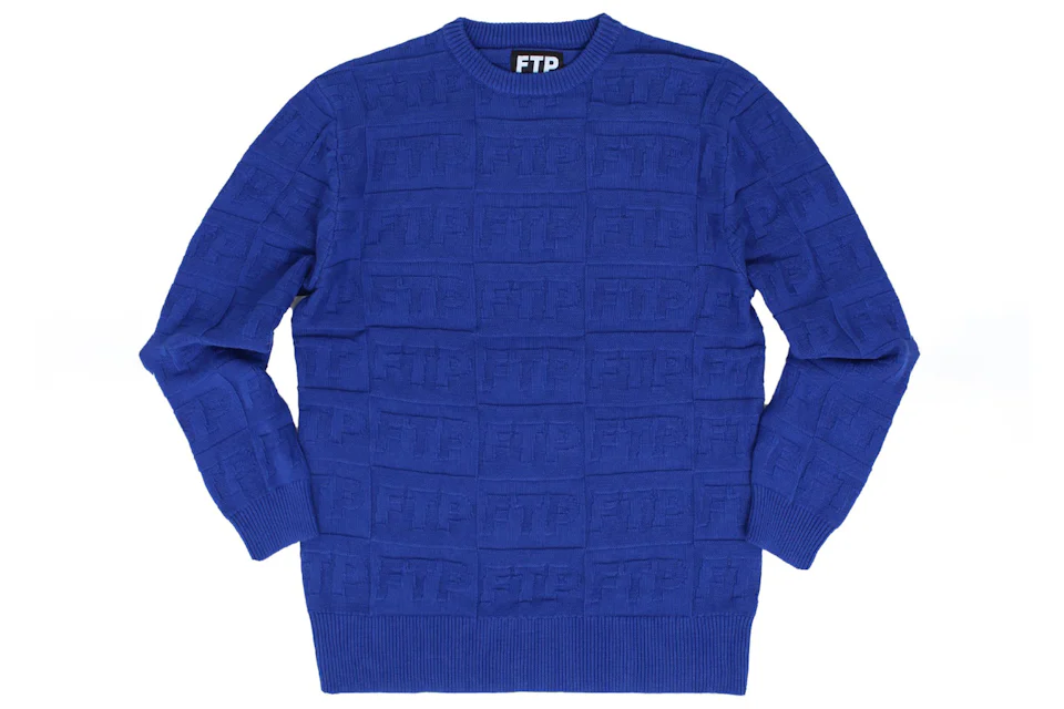 FTP Repeat Logo Knit Sweater Royal