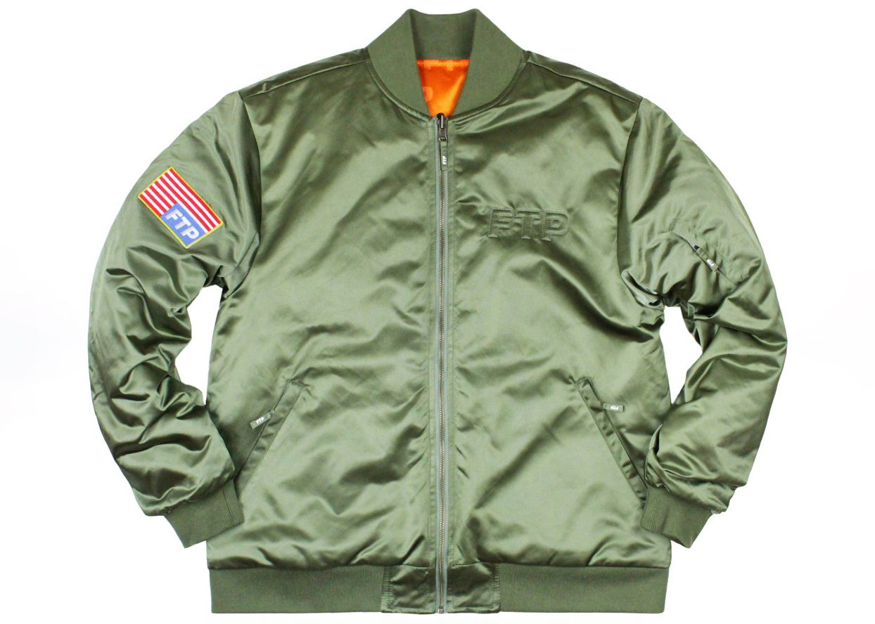 FTP Reversible Bomber Jacket Olive Men's - SS21 - US