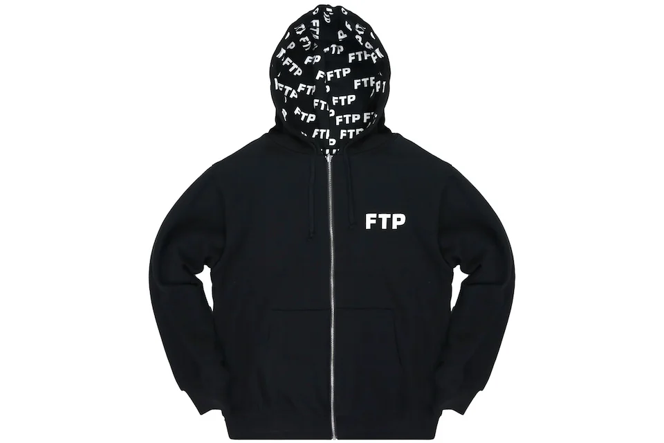 FTP Reversible Logo Hoodie Black Herren - FW23 - DE