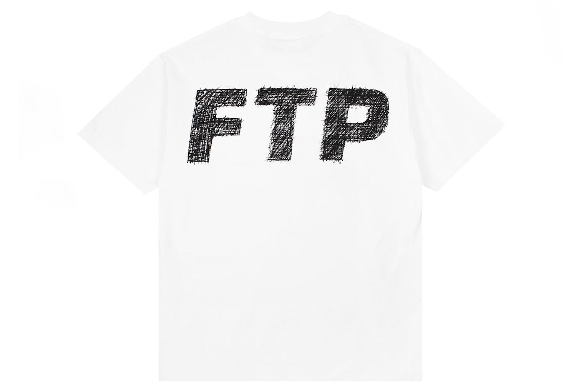 Pre-owned Ftp Scribble Logo Tee White