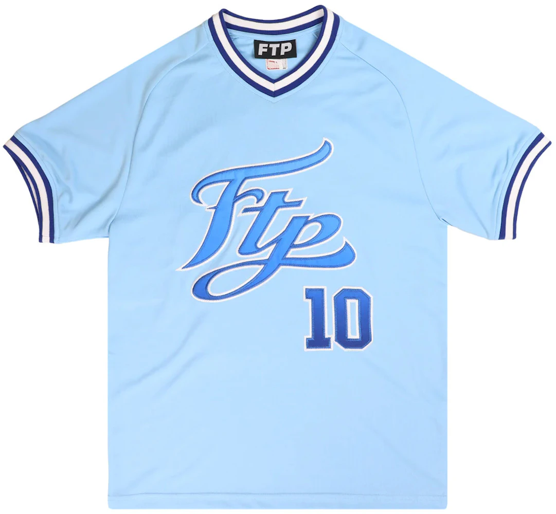 FTP Script Pullover Baseball Jersey Light Blue