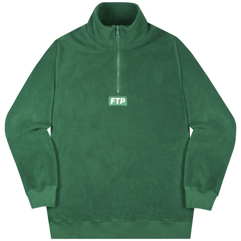 green half zip fleece