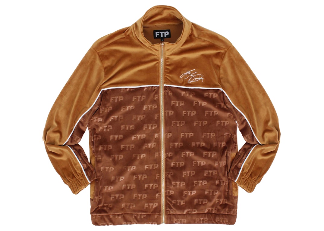 Pre-owned Ftp Signature Velour Jacket Brown