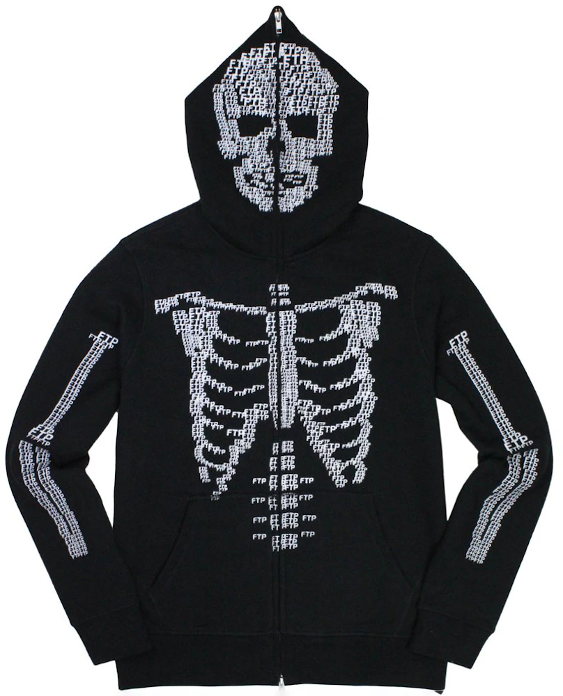 FTP Skeleton Full Zip Hoodie Black Men's - SS21 - US
