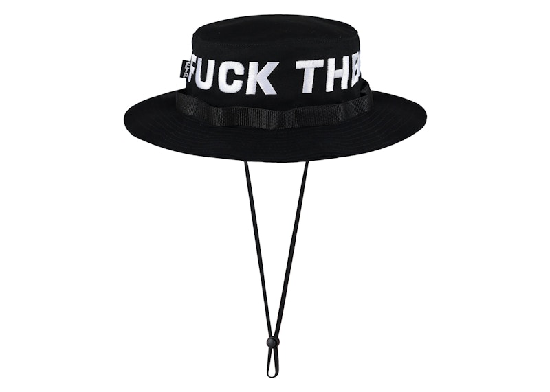 FTP Spell Out Face Mask Boonie Hat Black Men's SS24 US
