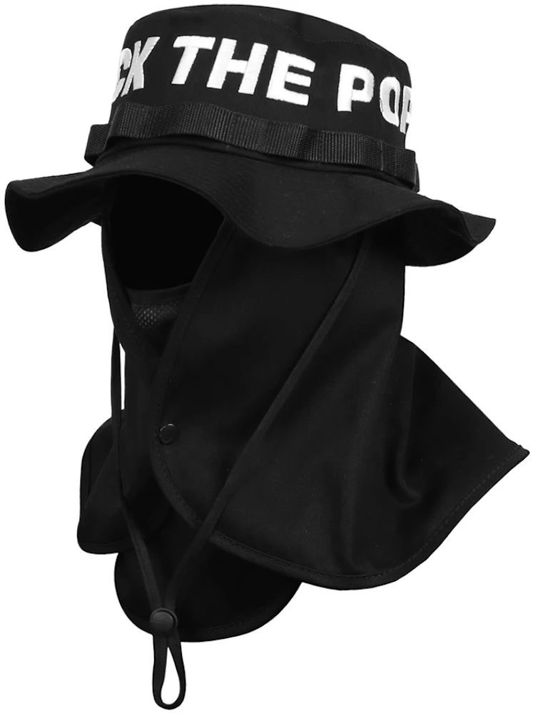 FTP Spell Out Face Mask Boonie Hat Black Men's - SS24 - US