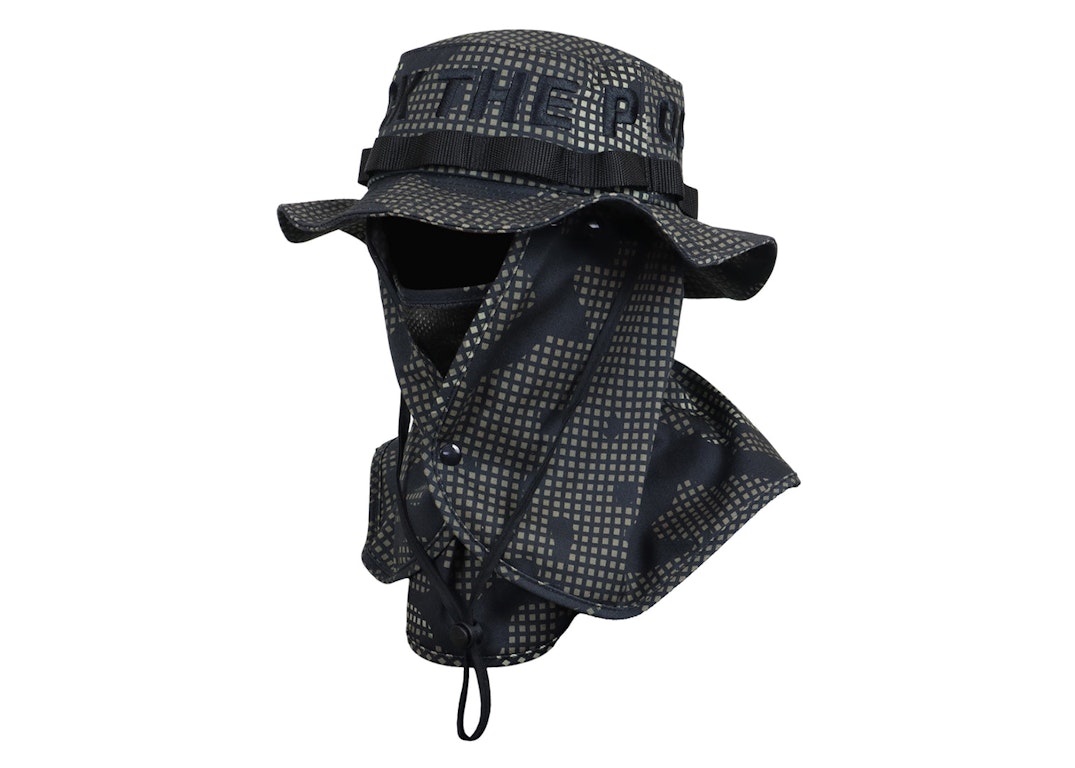 Pre-owned Ftp Spell Out Face Mask Boonie Hat Night Camo