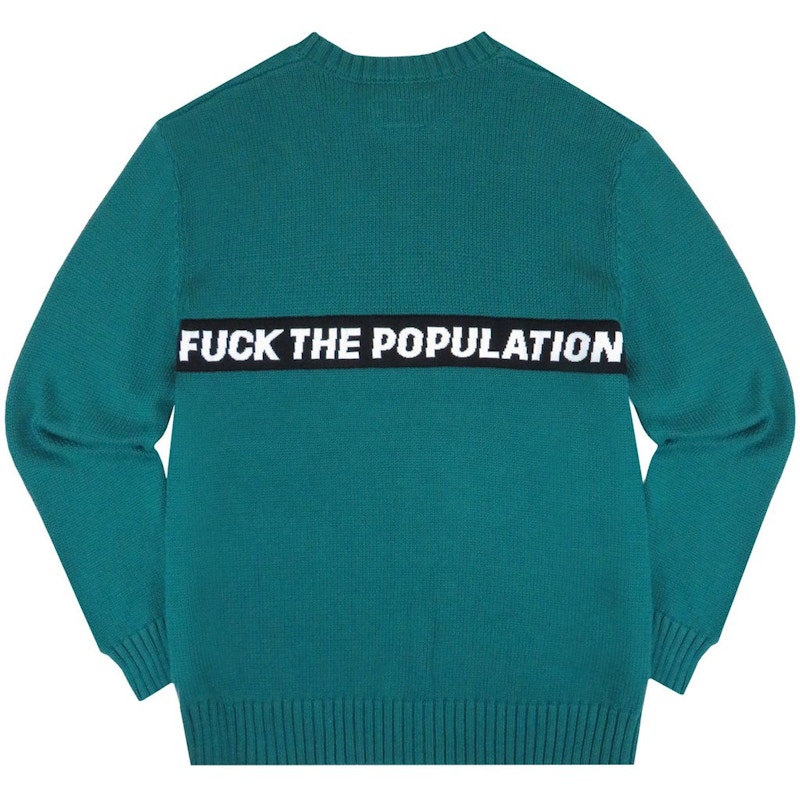 FTP Spell Out Knit Sweater Green