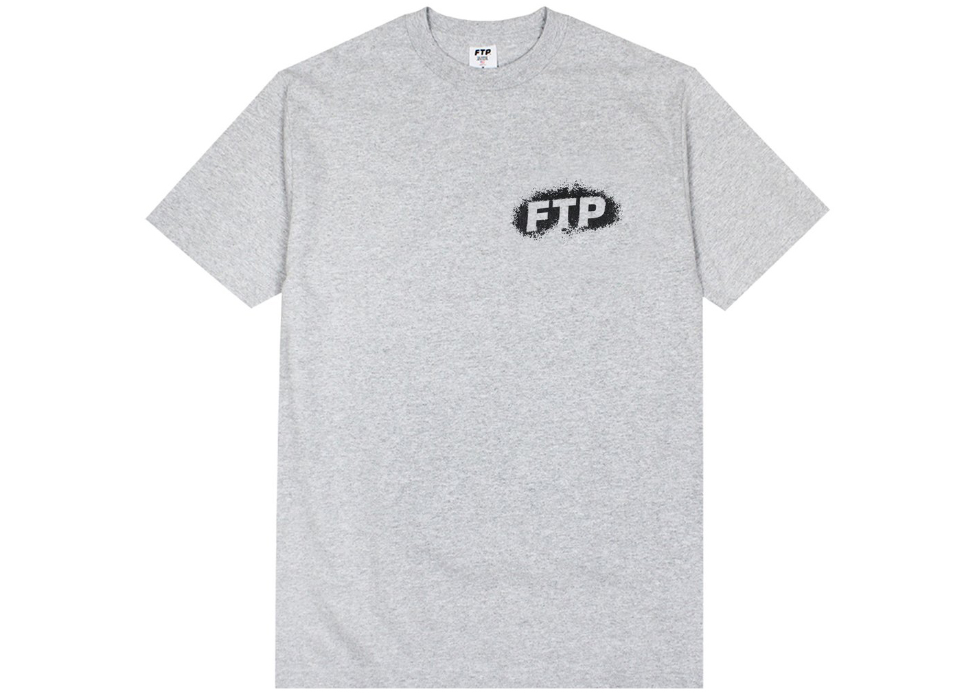 FTP Splatter Logo Tee Heather Gray Men's - SS21 - US