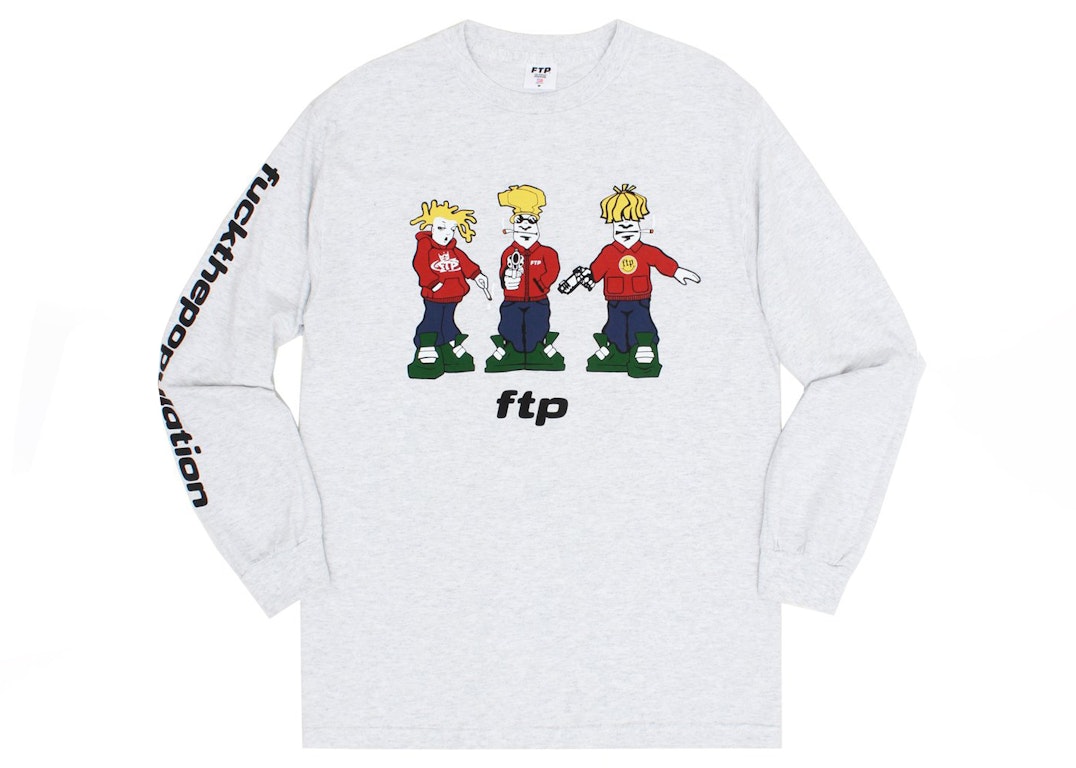 Pre-owned Ftp Spliffy L/s Tee Ash