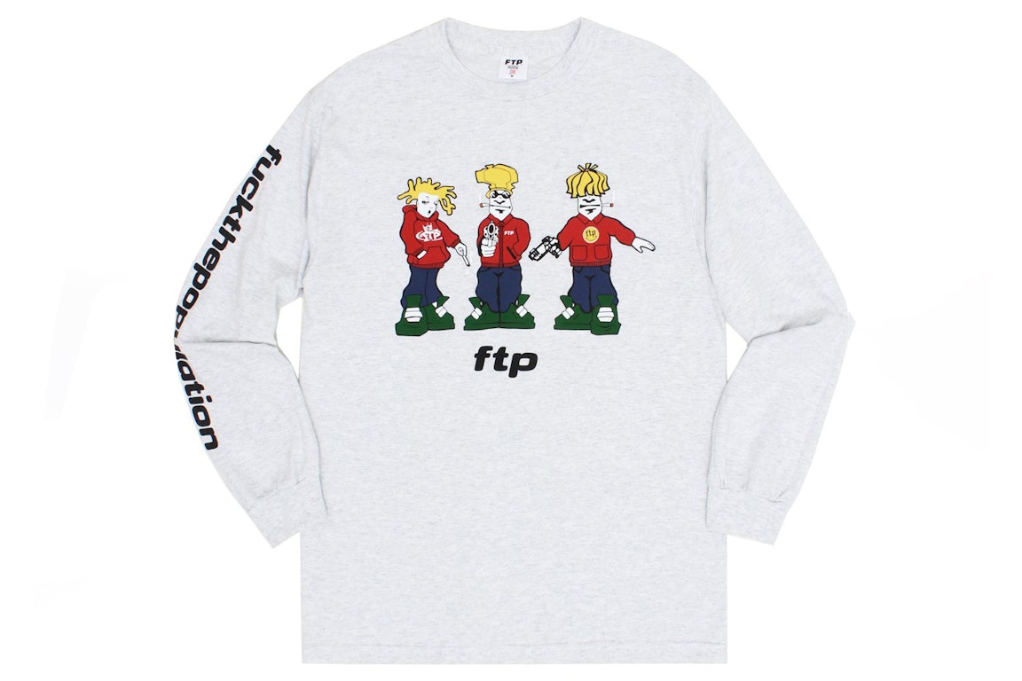 Pre-owned Ftp Spliffy L/s Tee Ash