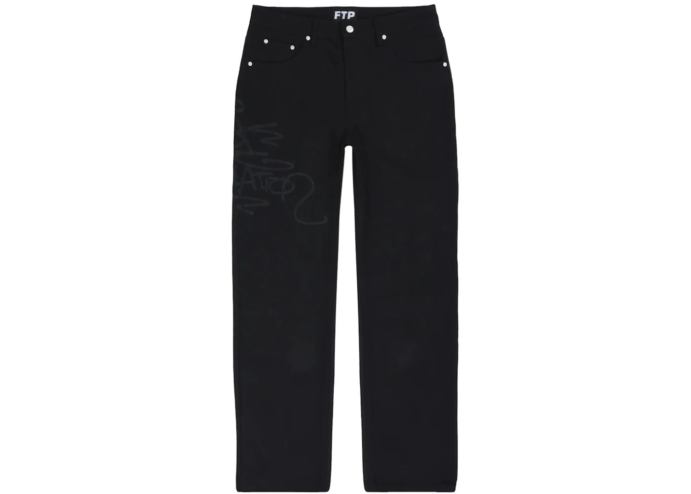 FTP Tag Denim Pant Black Men's - SS23 - US