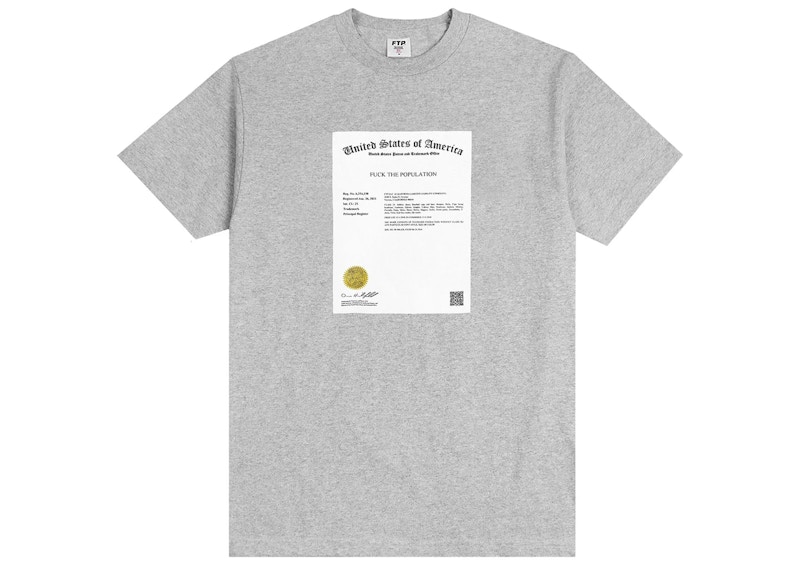 FTP Trademark Tee Heather Gray Men's - SS21 - US