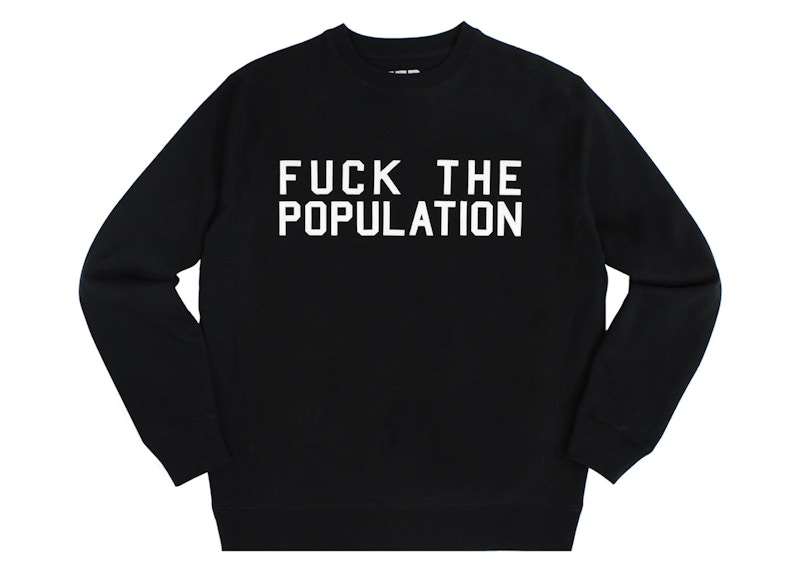 Pre-owned Ftp Men's  Varsity Crewneck Sweatshirt In Black