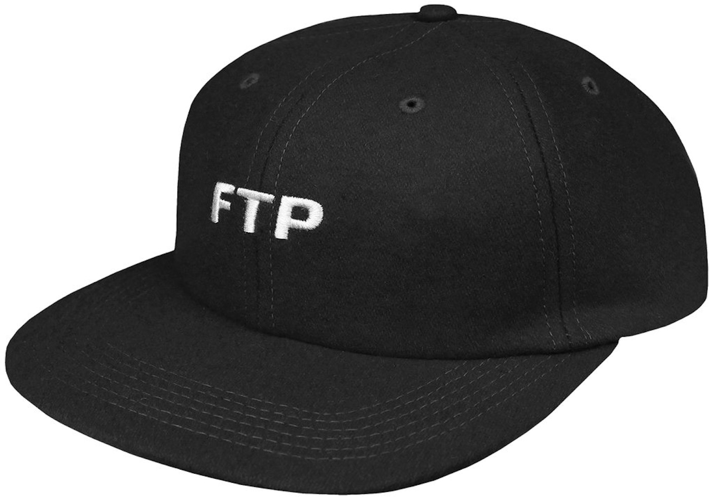nabo Smil Vælge FTP Wool Logo 6 Panel Hat Black - FW19