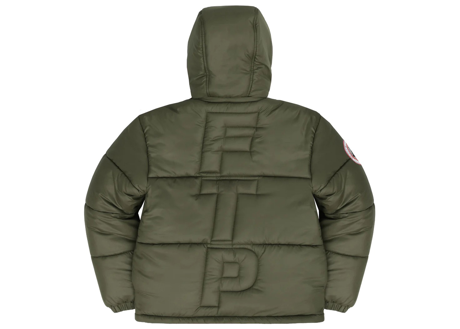 FTP World Domination Puffer Jacket Olive Men's - SS23 - US