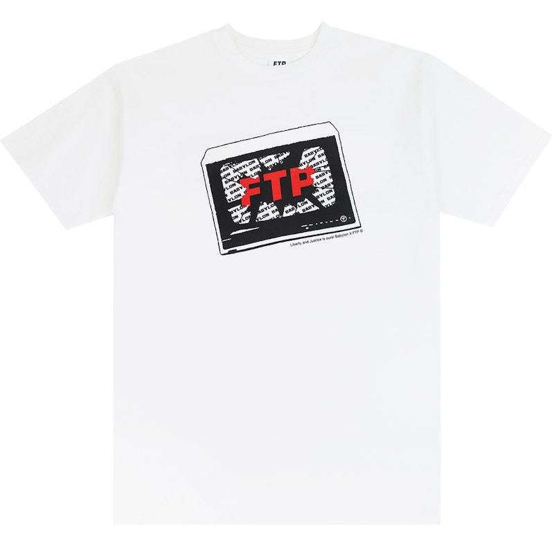 Pre-owned Ftp Men's  X Babylon Liberty Tee Shirt In White