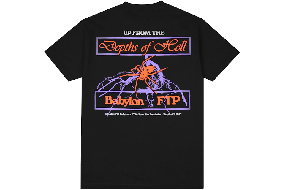 FTP x Babylon Roots Spider Tee Black