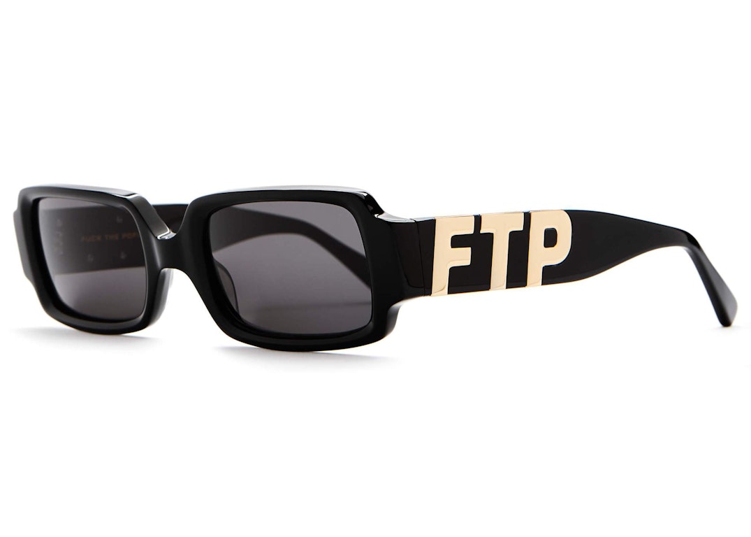 Pre-owned Ftp X Crap Eyewear The  Square Sunglasses Black Bio