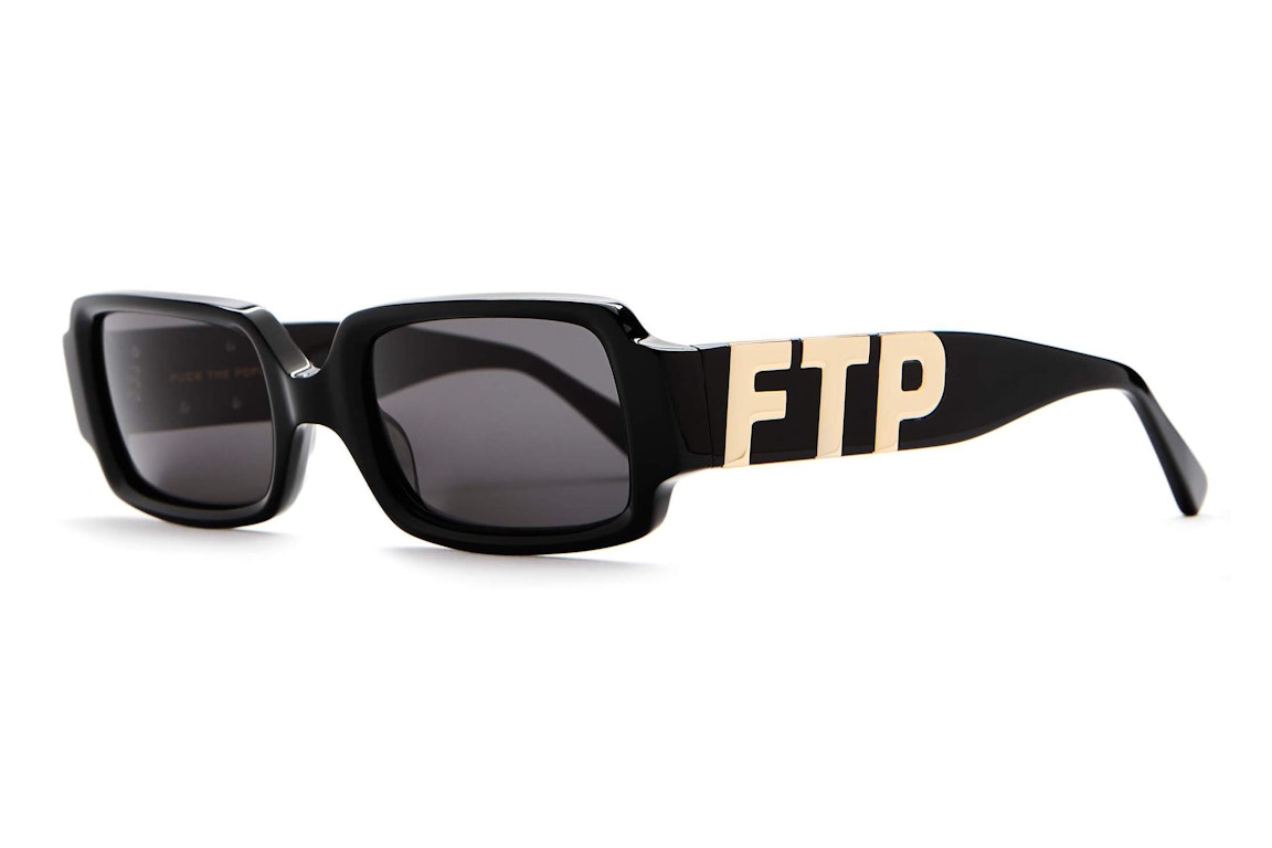 Pre-owned Ftp X Crap Eyewear The  Square Sunglasses Black Bio