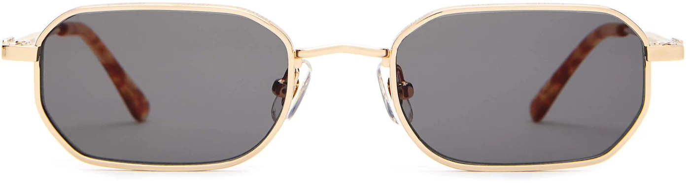 FTP x Crap Eyewear Wire Sunglasses Polished Gold/Grey Men's - SS19 - US