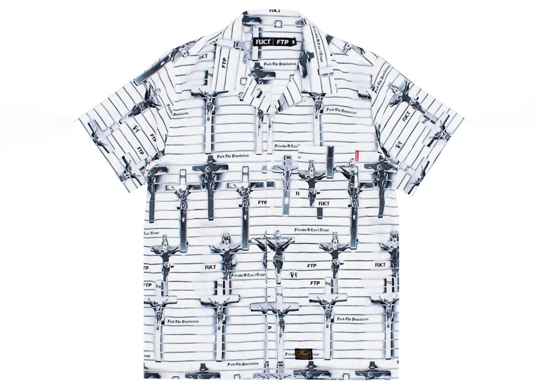 Pre-owned Ftp X Fuct Cross Button Up Shirt Multi