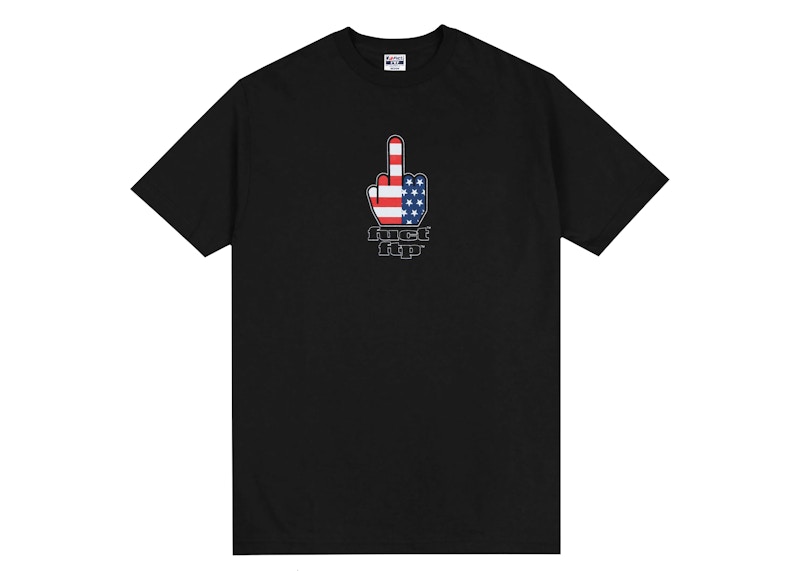 FTP x FUCT FTW Finger Tee Black - SS22 Men's - US