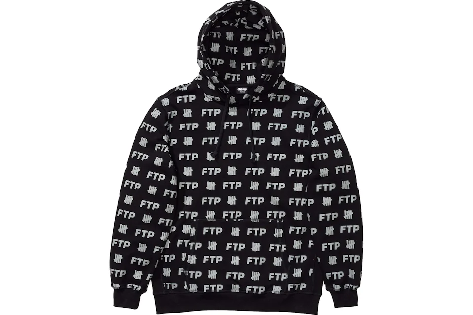 FTP x Undefeated All Over Hoodie Black