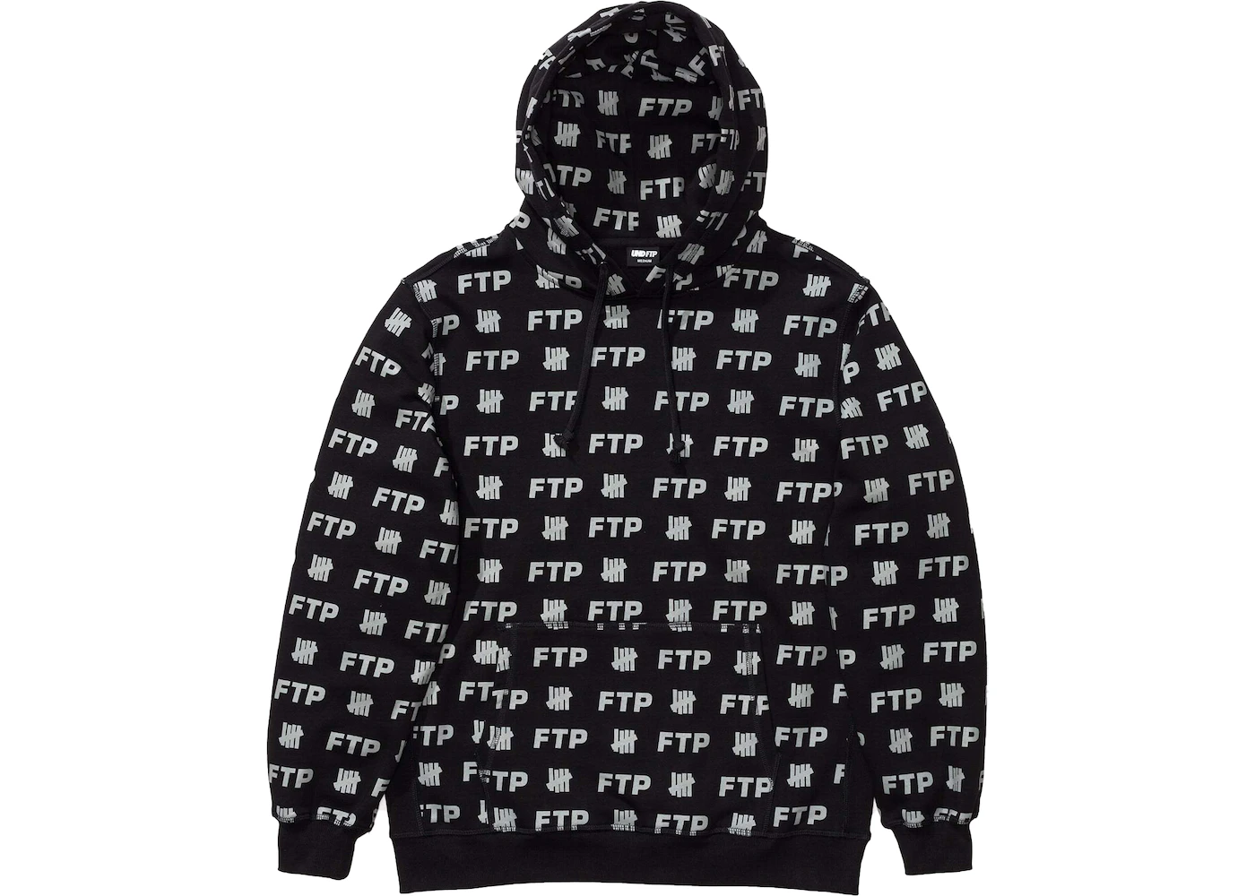 FTP x Undefeated All Over Hoodie Black Men's - FW18 - US