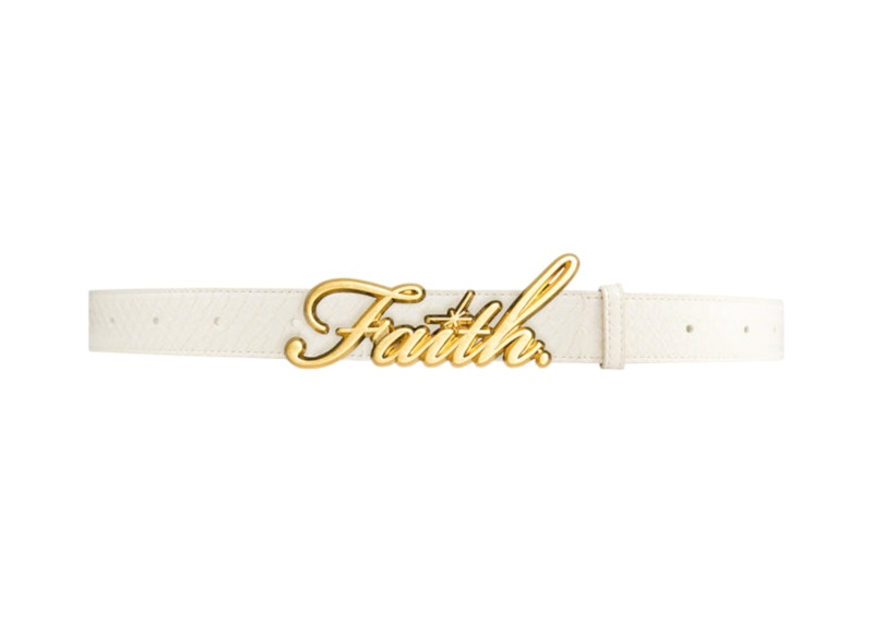 faith by luis ベルト Faith By Luis Snakeskin Belt White in Faux Leather - JP
