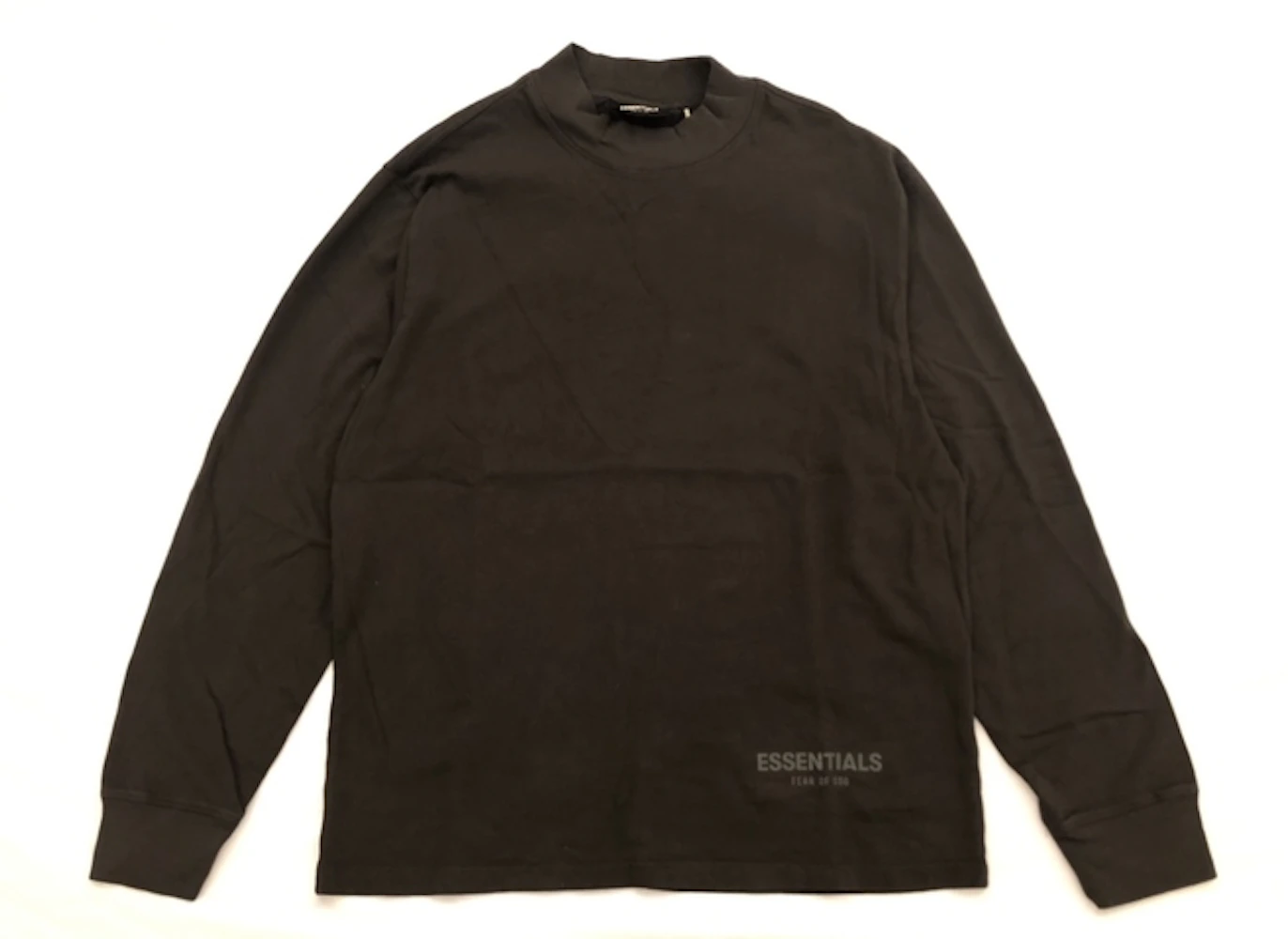 Fear of God Essentials Boxy Long Sleeve T-Shirt Black Ink - FW19 - US