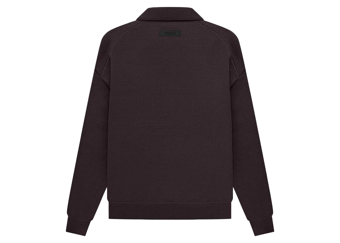 Fear of God Essentials Knit LS Polo Plum 男装- SS23 - CN