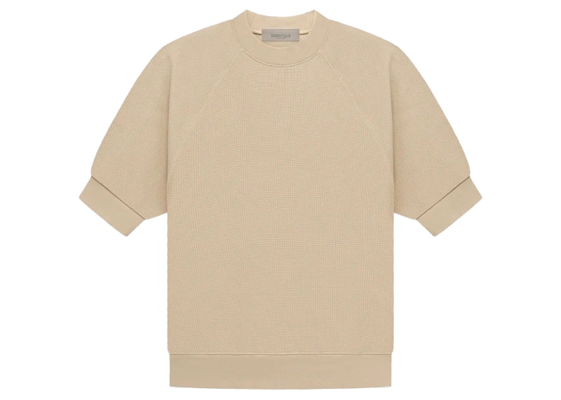 【FOG Essentials】S/S Waffle Sweatshirt Fear of God Essentials SS Waffle Sweatshirt Sand Men's