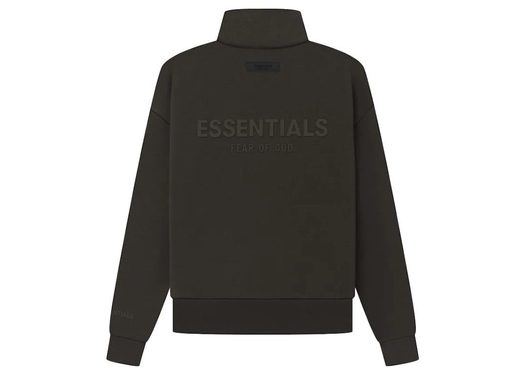 Pre-owned Fear Of God Essentials Women's Fullzip Jacket (ss23) Off Black