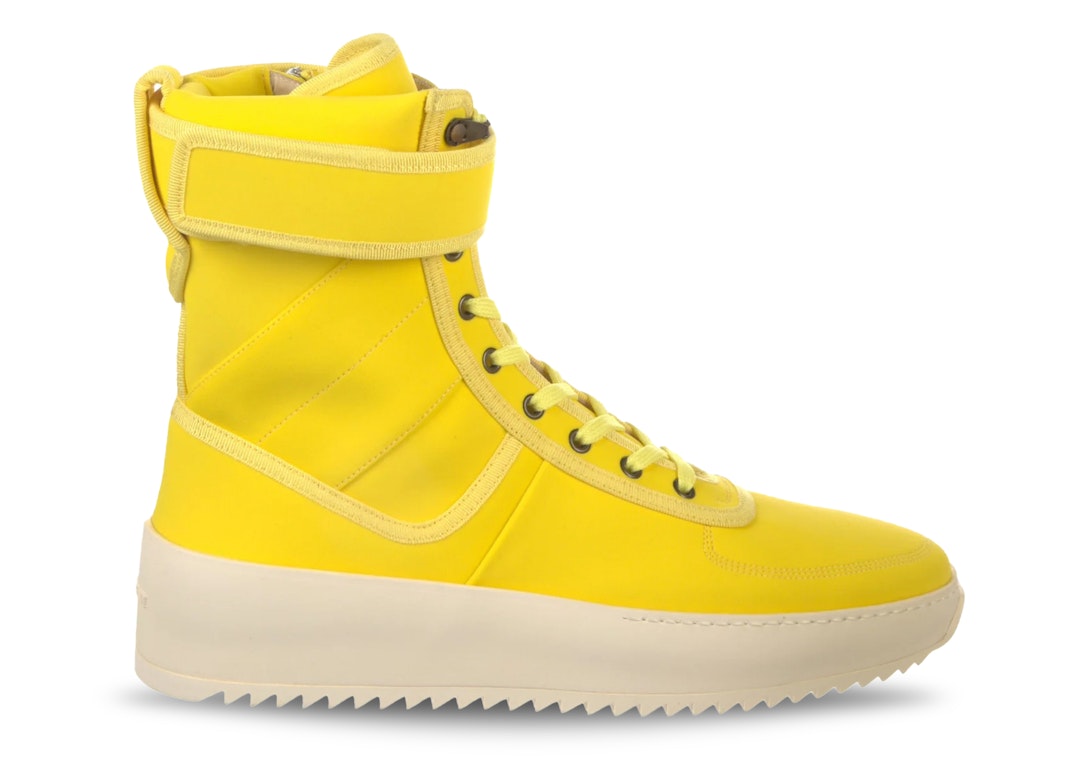 Pre-owned Fear Of God Military Sneaker Yellow Nylon In Yellow/bone