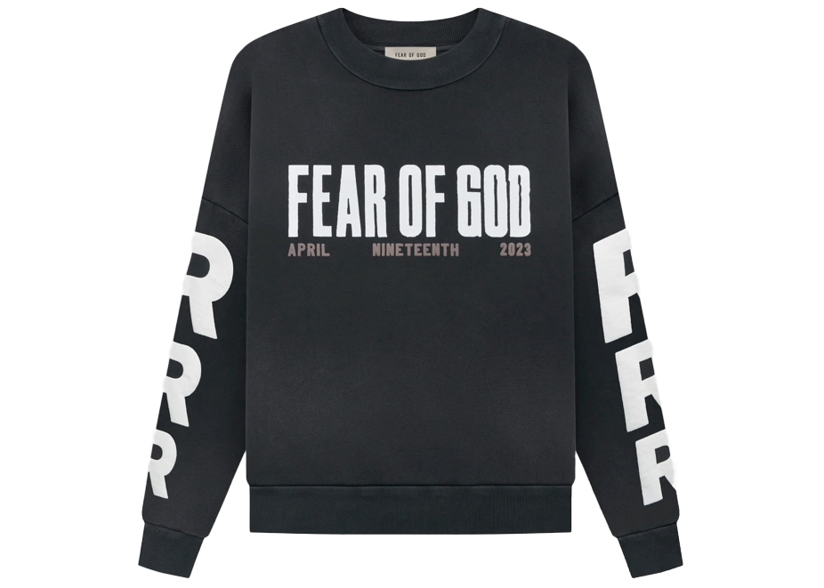Fear of God x RRR123 April 19 Crewneck Black メンズ - SS23 - JP
