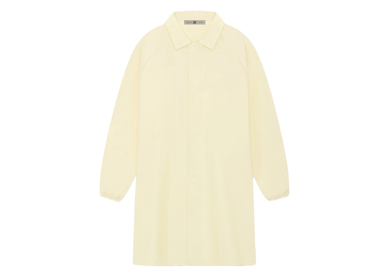 Pre-owned Fear Of God Men's Athletics Car Coat In Pale Yellow