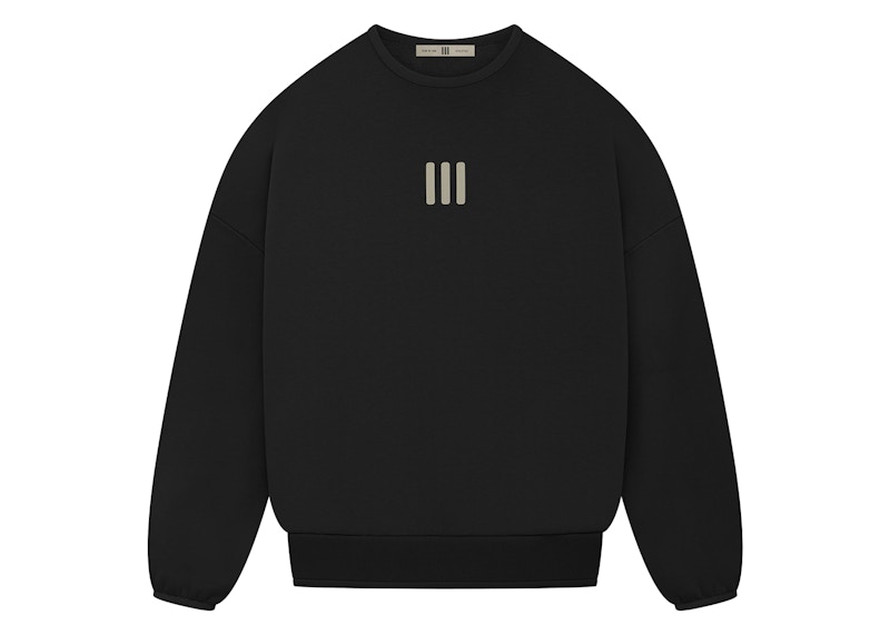 Pre-owned Fear Of God Men's  Athletics Heavy Fleece Crewneck Sweatshirt In Black